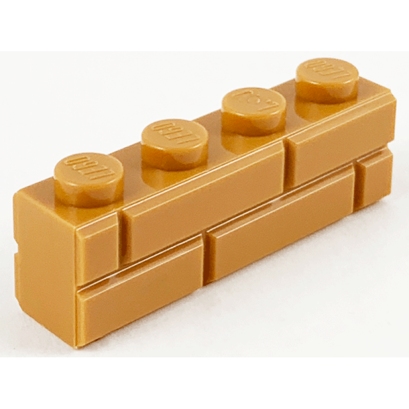 Steen, Aangepast 1x4 met steen motief Medium Nougat